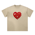 Hand-Frayed Sunfade Paint Splatter T-Shirt