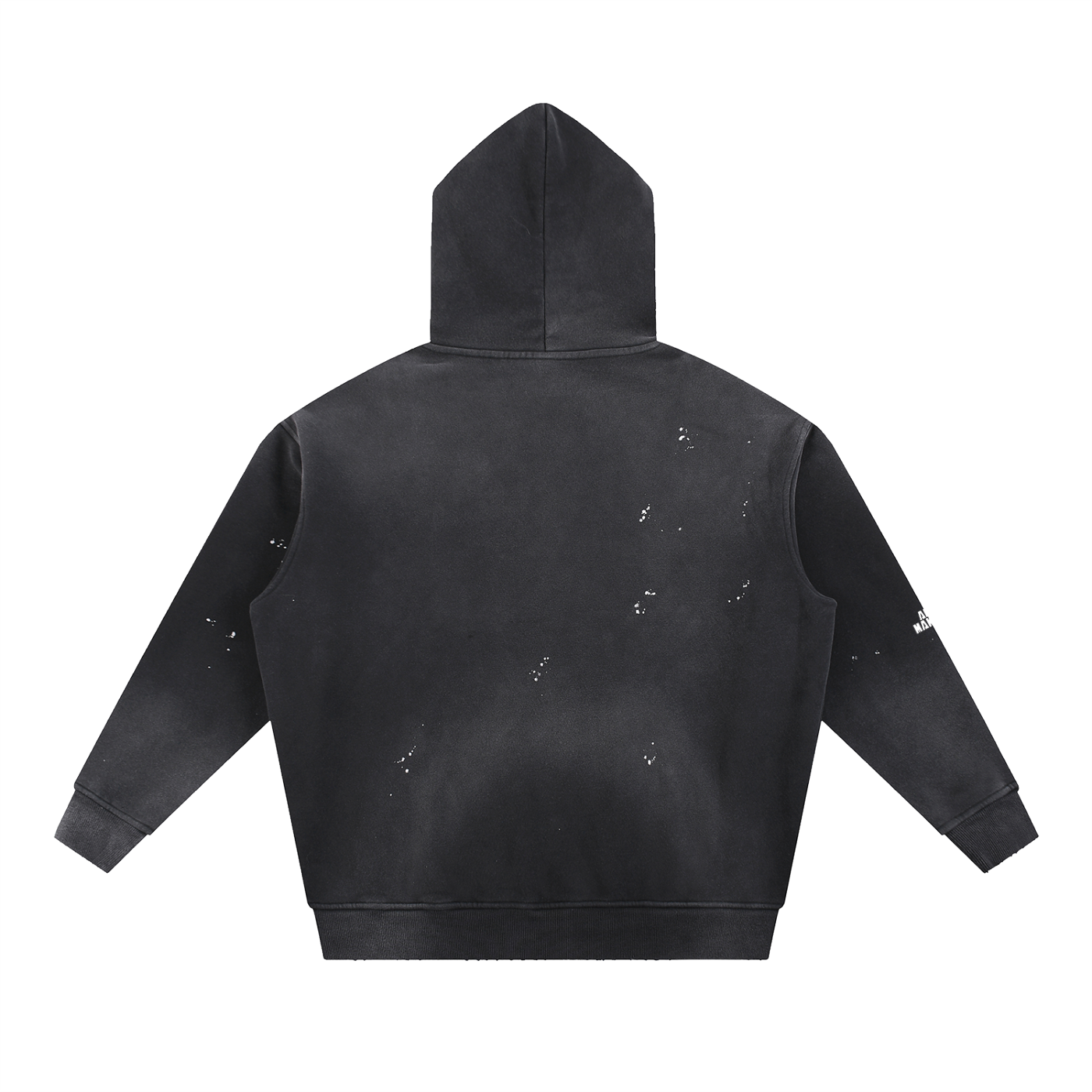 Vintage Washed Frayed Fleece Hoodie